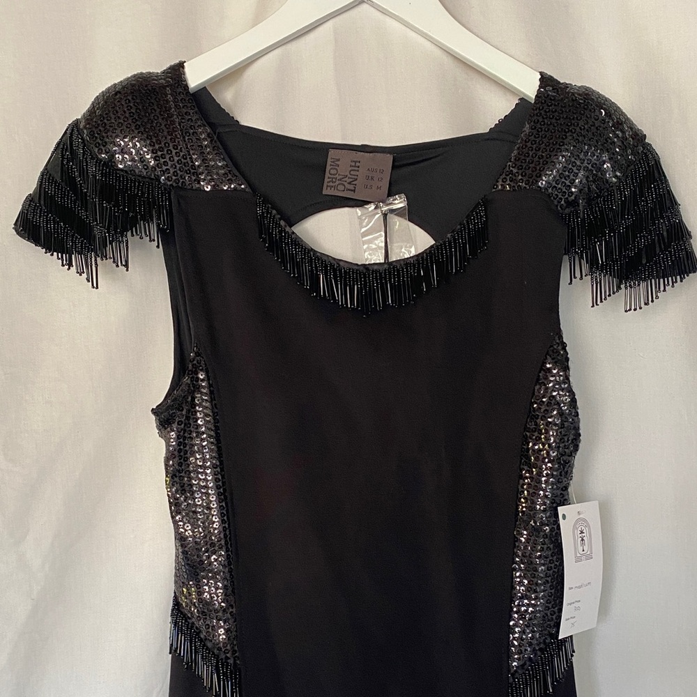 Chic Black Sequin Mini Dress